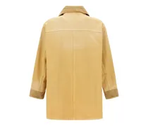 Men's Beige Cotton Coat Clothing
