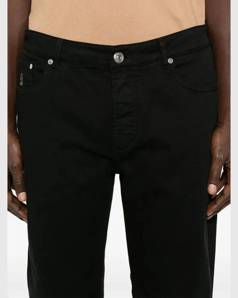 Brunello Cucinelli Men's Logo-Embroidered Jeans Aw26 M Black