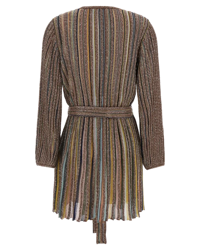 Missoni Vertical Striped Viscose Dress — Multicolor Multicolor