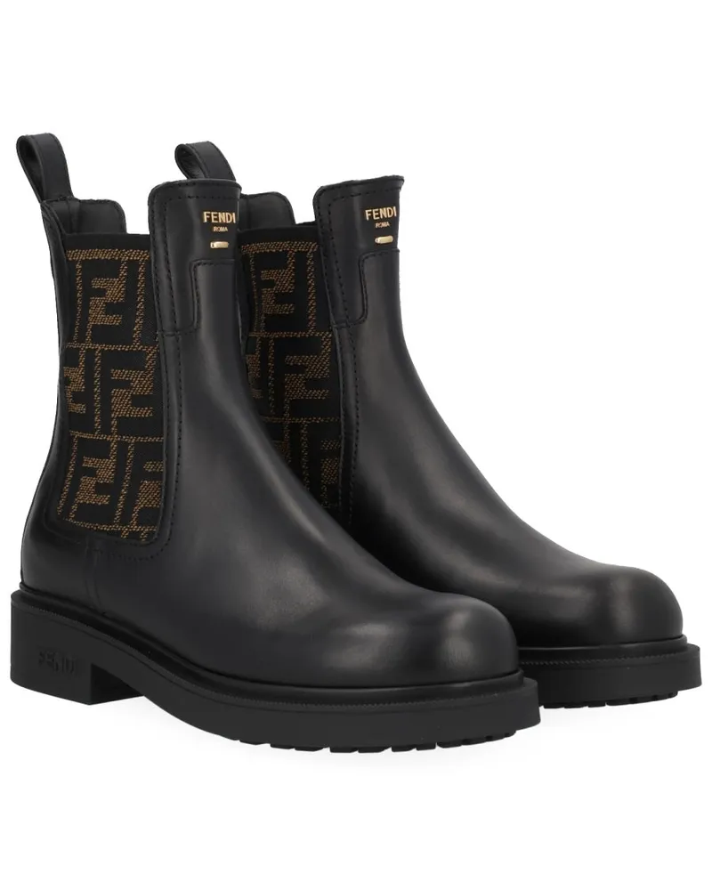 Fendi Thread Boots — Black Black