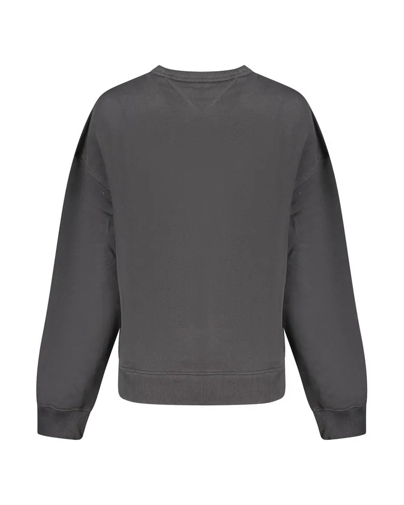 Tommy Hilfiger Logo-Embroidered Cotton Sweatshirt — Black Black