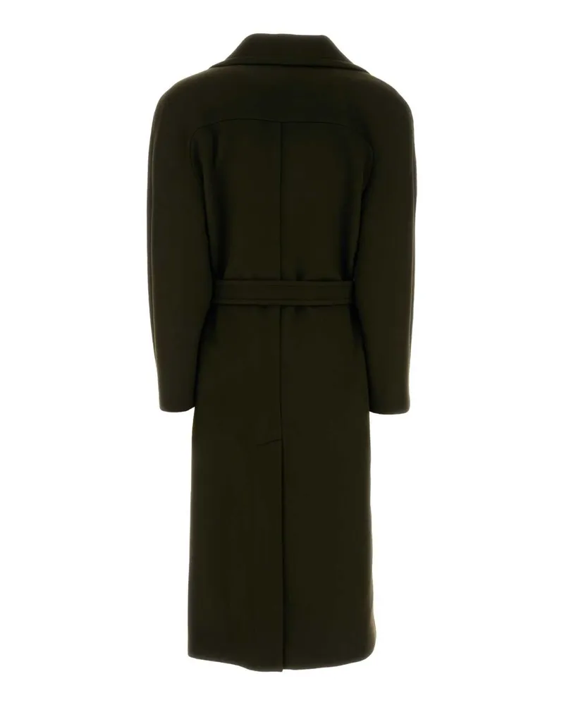 Stella McCartney Women's Bottle Green Wool Coat Darkkhaki F: Cupro T1: Cappotti Green