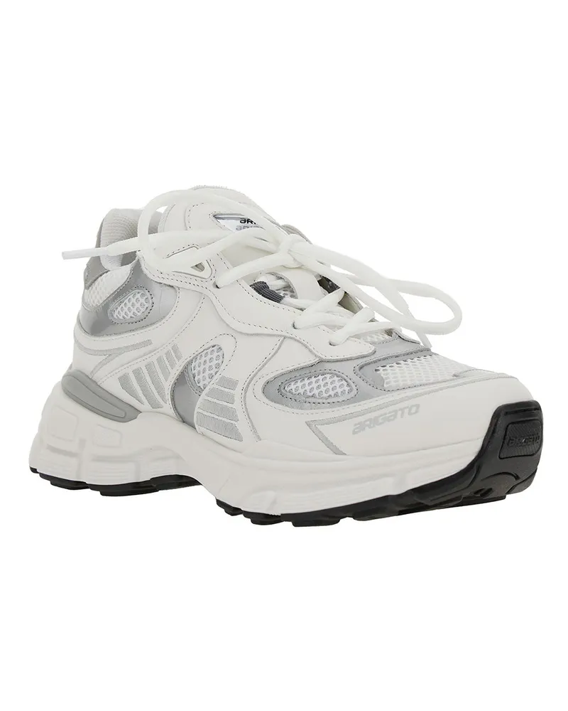 Axel Arigato Women's White Low Top Sneakers With Reflective Details Leather Trainers White