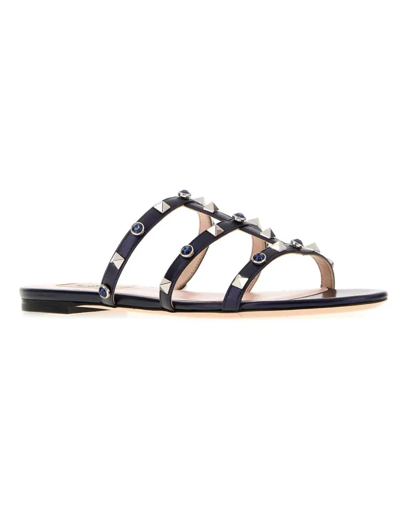 Valentino Garavani 8w0s0c49elq F8y Purplishnavydarkindigo Slippers Flat Shoes Navy