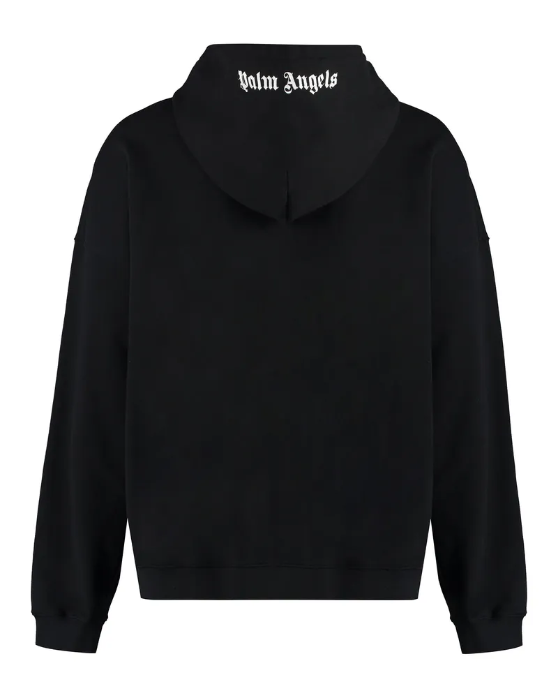 Palm Angels Men's Hooded Sweatshirt Black Cotton Jumpers Sweater Black