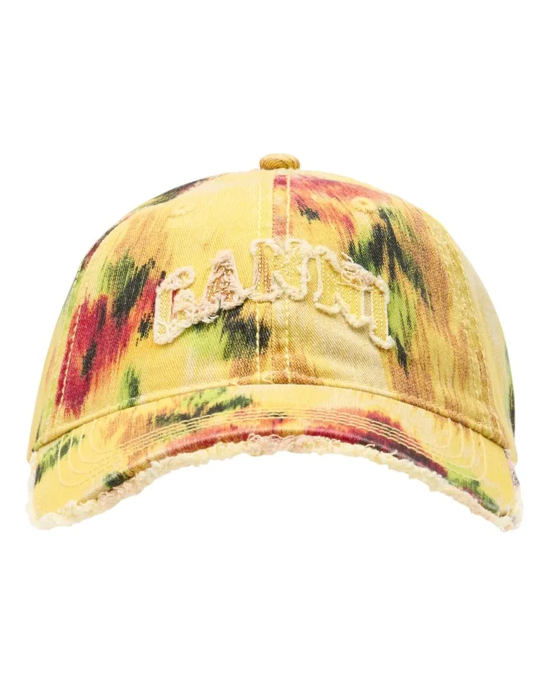 Ganni Women's Cap -  Cotton Multicolor Accessories Hats Yellow