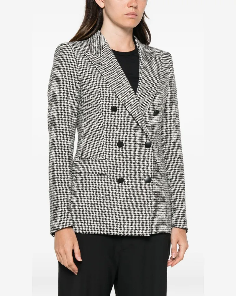 Tagliatore Houndstooth Wool Blend Blazer — grey Grey