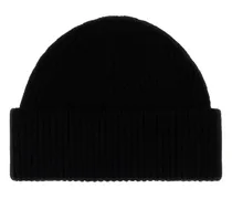 QUOTA-BEANIEWITHCONTRASTEDAMIDECOEUR Beanie — Black