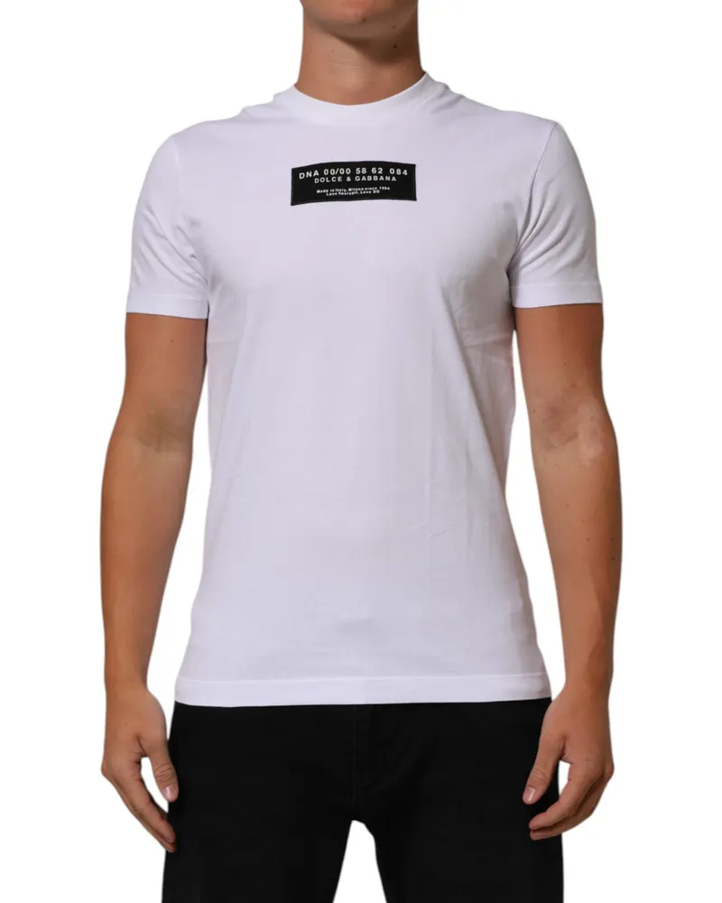 Dolce & Gabbana Logo-Print Cotton T-Shirt — White White