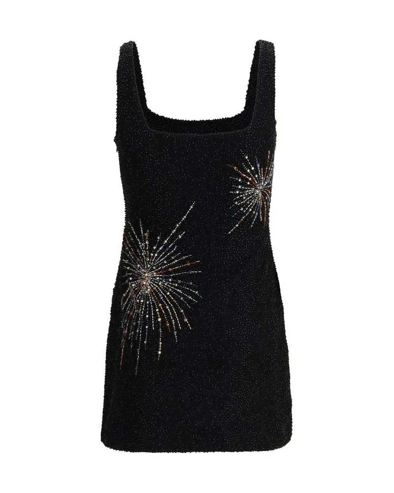 STAUD Women Black Nylon Casual Dress Black