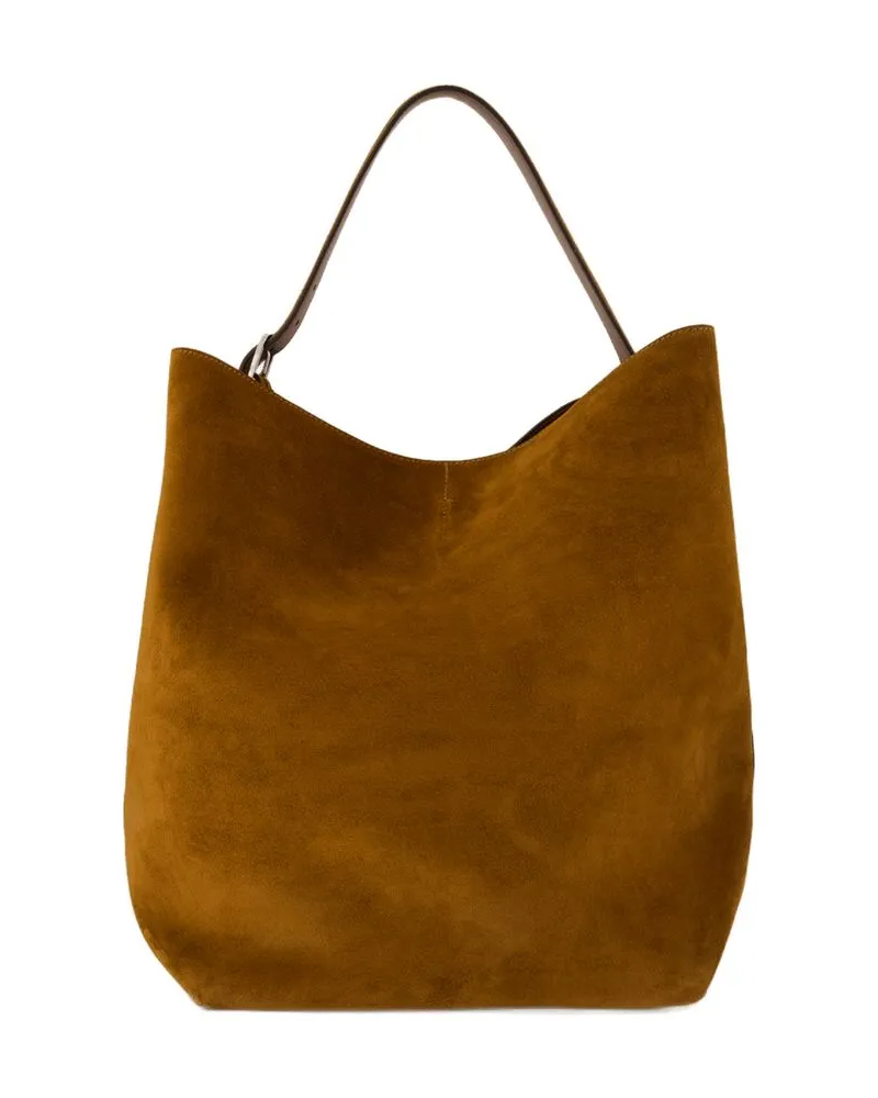 Totême Women's Belted Shopper Bag -  Leather Brown Cowhide Totes-Shopping-Bags Brown
