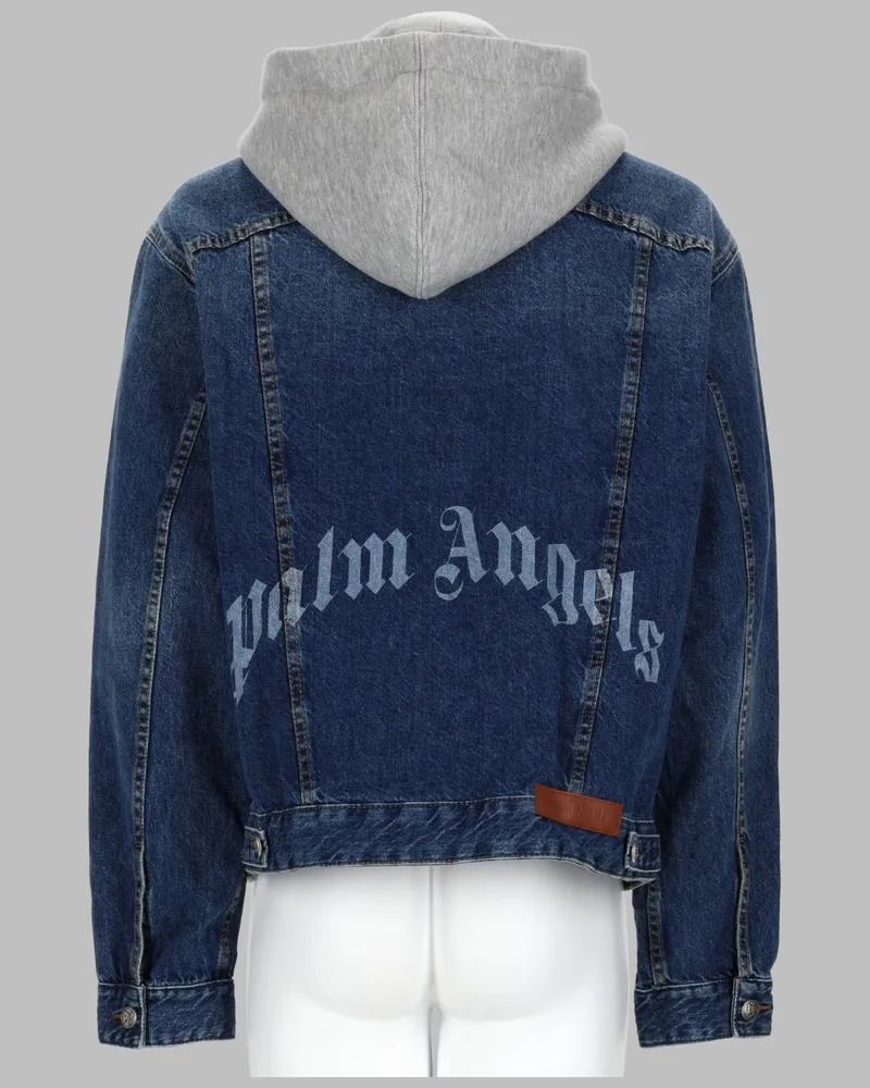Palm Angels Cotton Denim Jacket — Blue Blue