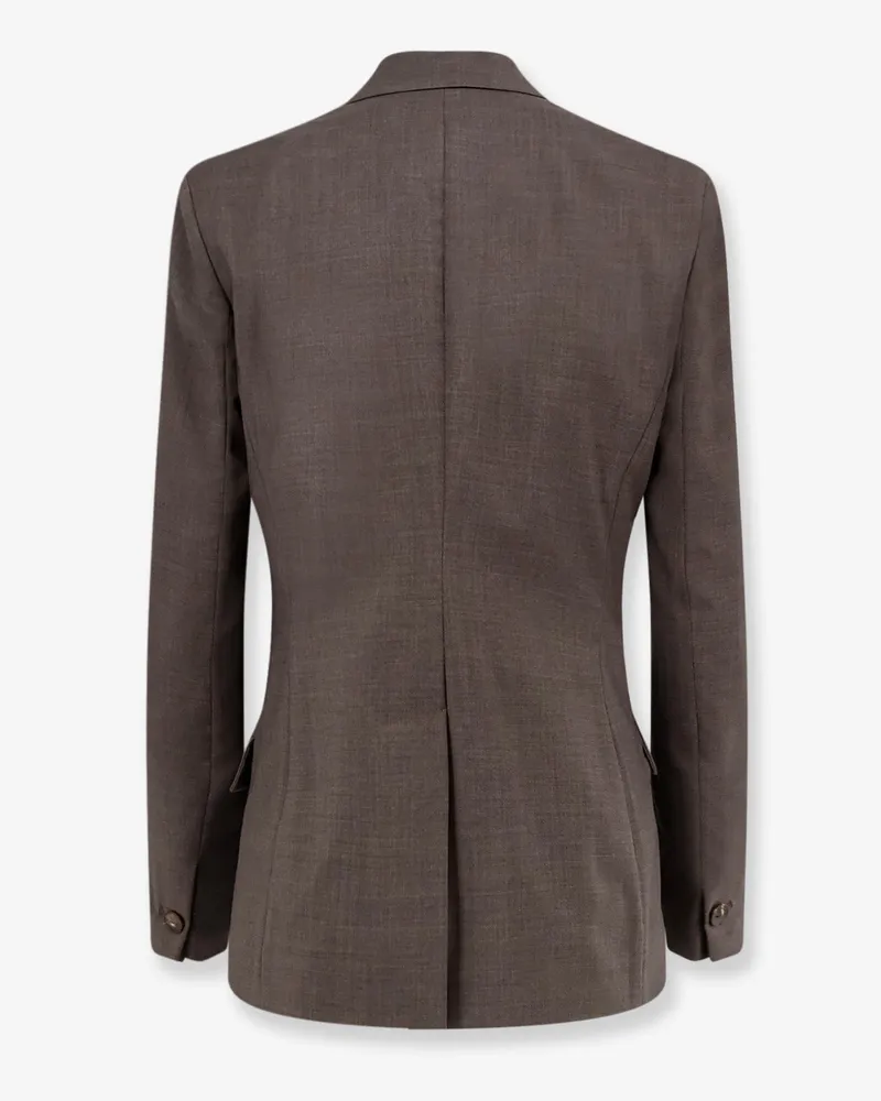 Hevò Women's Suit Frigole Brown Virgin Sheeps Wool Dress Sheep's Brown