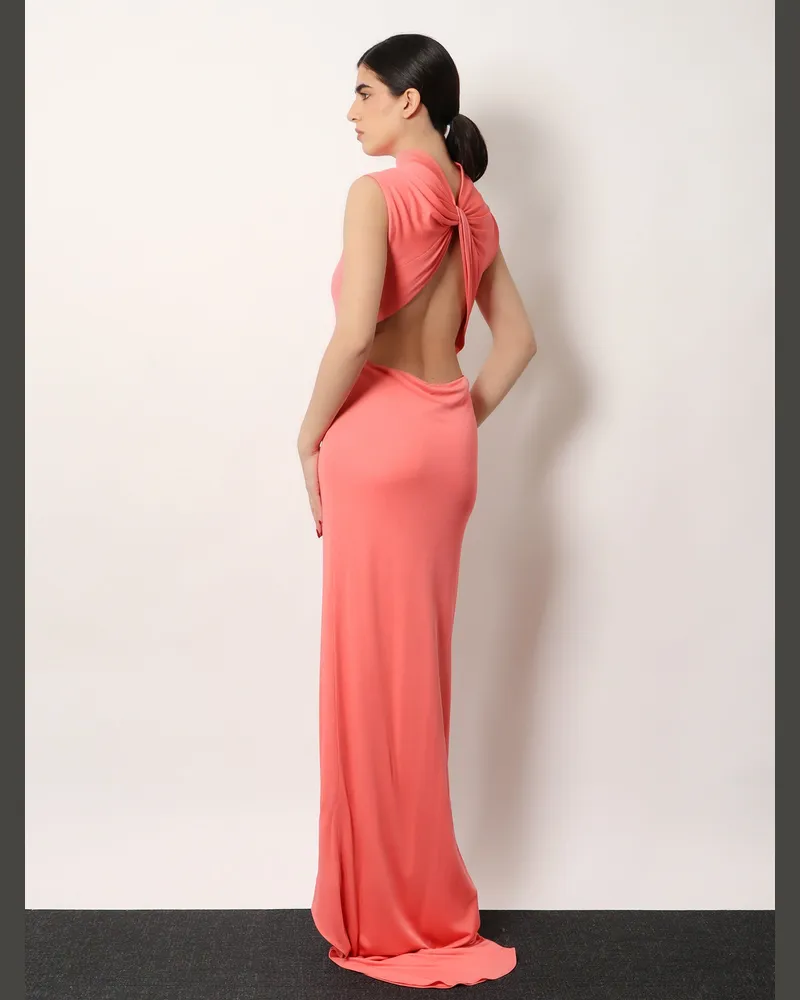 Tom Ford Women's Long Viscose Dress Pink Pink
