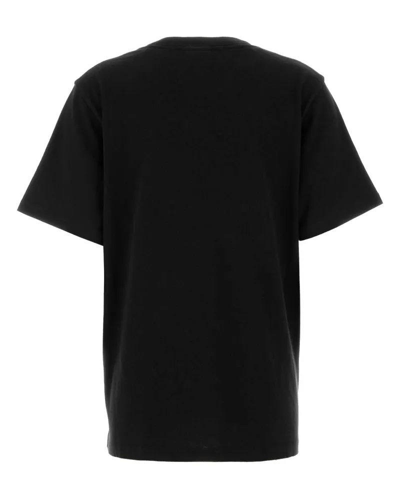 Chloé Logo-Embroidered Cotton T-Shirt — Black Black