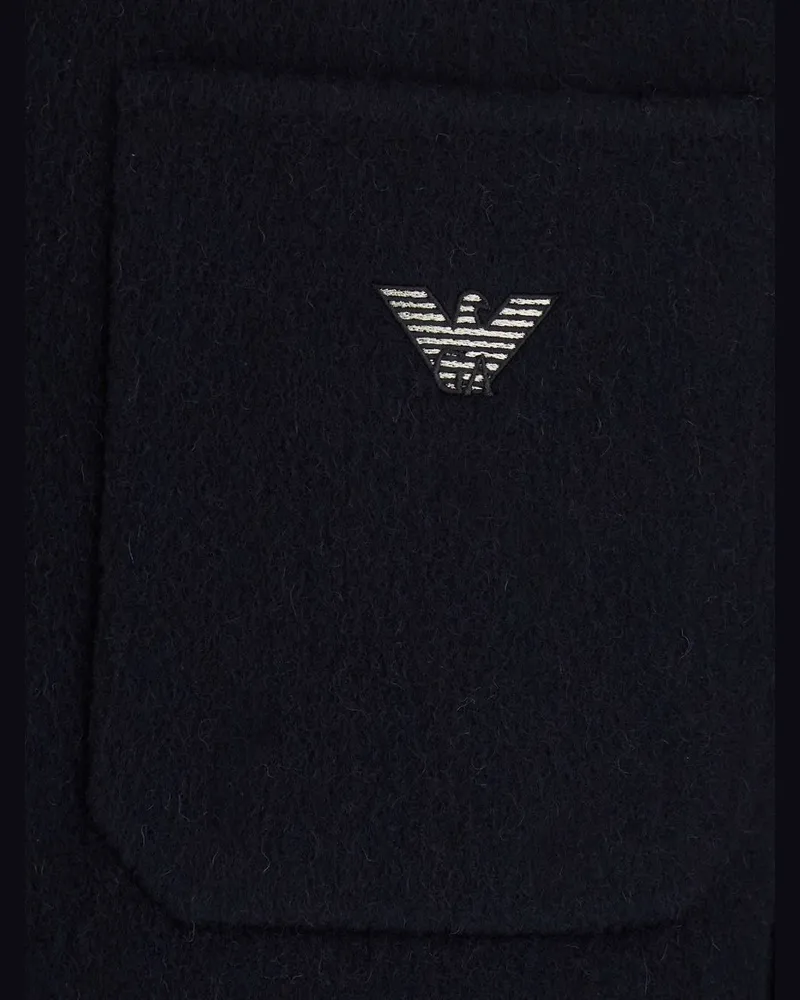 Emporio Armani Wool Felted Jacket — Navy Navy