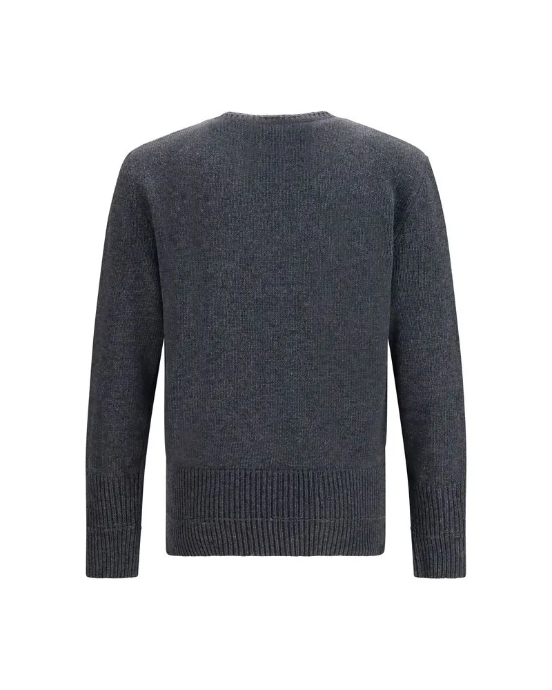 Maison Margiela Men's Gray Wool Oves Aries Sweatshirt Clothing Gray