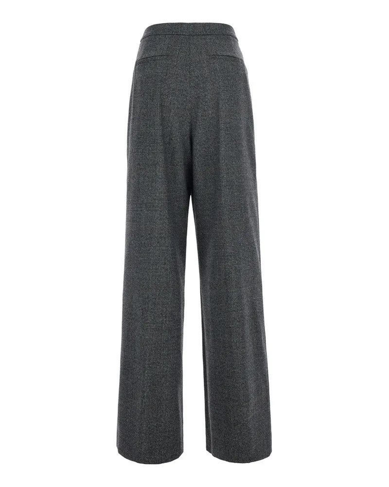 PT TORINO Women's Trousers Wool Pleated Grey Gray
