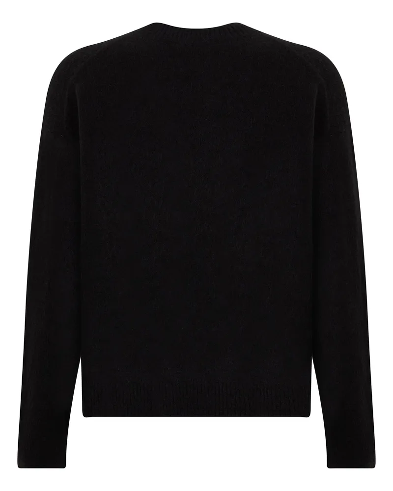 REPRESENT Men's Crew Neck Sweater Black Alpaca Wool Sweatshirts Black