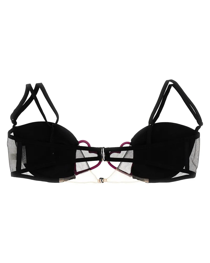 Nensi Dojaka Heart Bra — Black Black