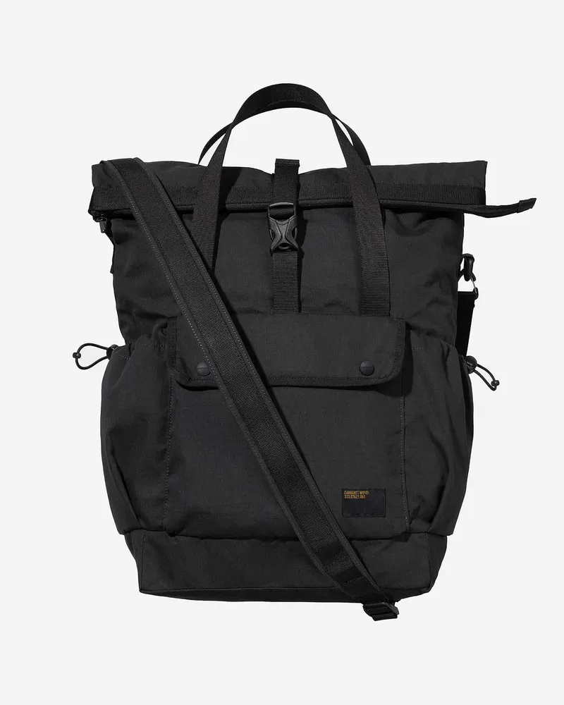 Carhartt WIP Men's Haste Tote Bag Black Cotton Shoulder Black