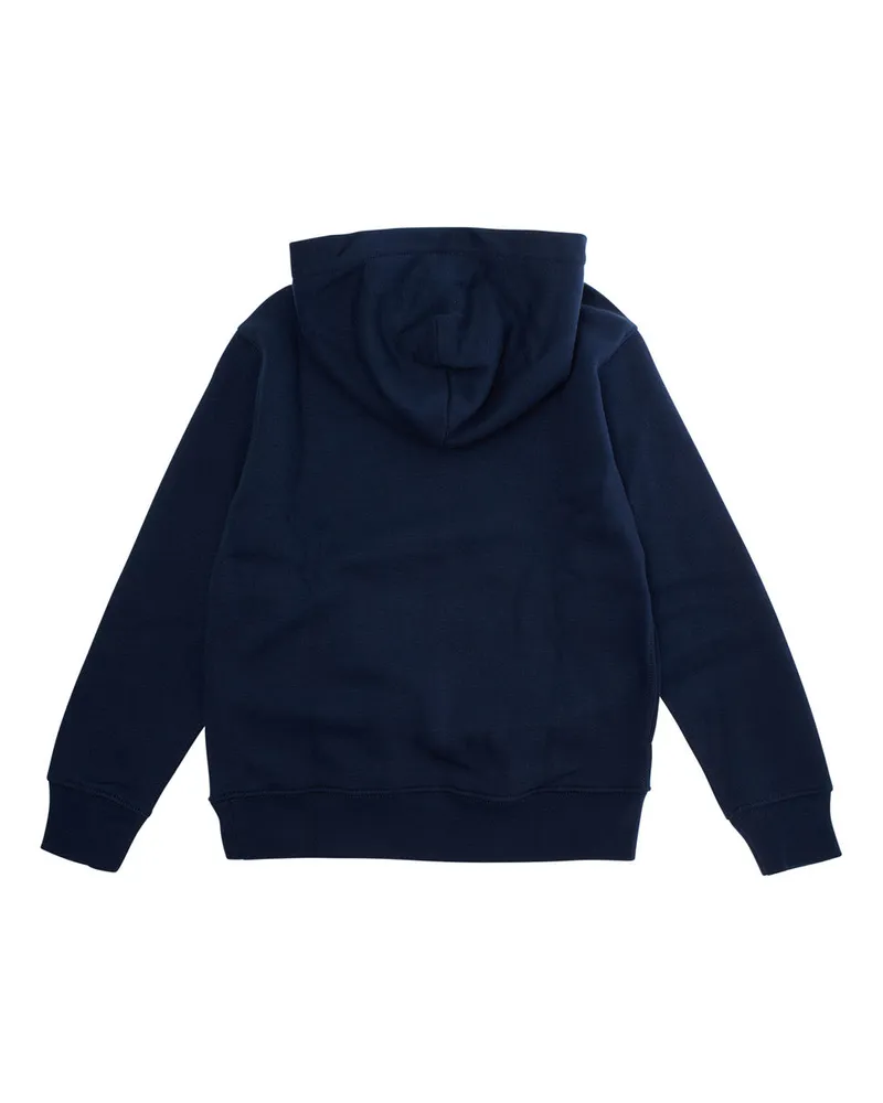 Ralph Lauren Boys' Hooded Sweatshirt Blue Cotton Blend Hoods & Sweatshirts Navy
