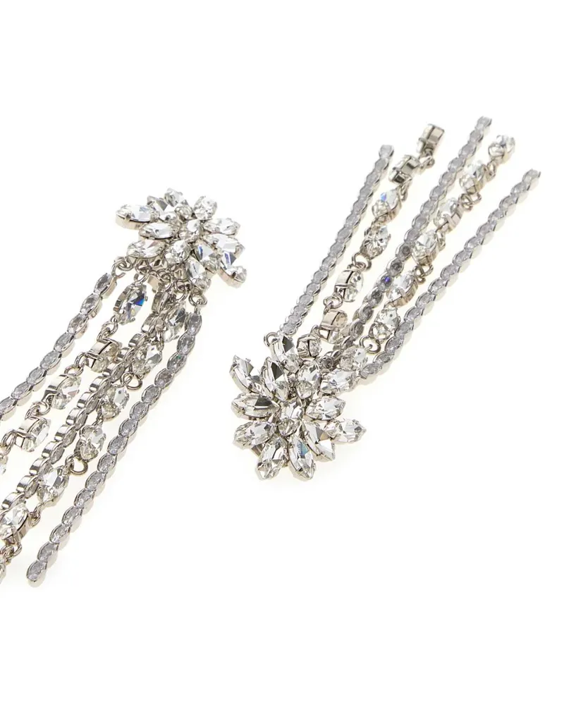 Alessandra Rich Women's Embellished Metal Earrings Crysilver Orecchini Crysilver