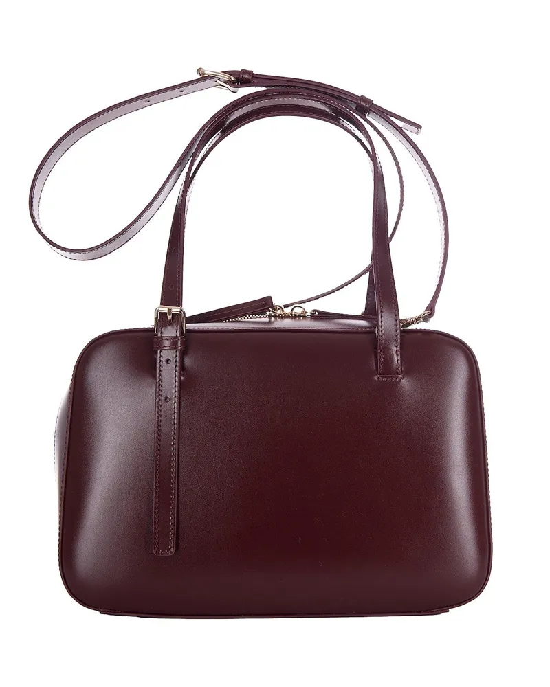 A.P.C. Virginie Box Shoulder Bag — Burgundy Burgundy