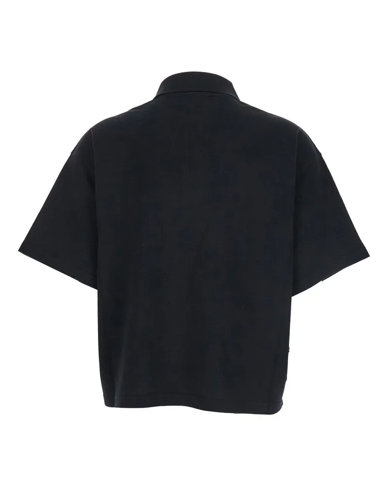 Saint Laurent Women Oversize Polo Shirt With Classic Collar Black Cotton T-Shirts & Jerseys Black