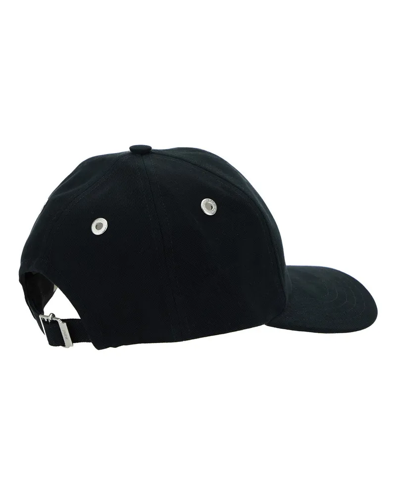 AMI Paris Men's Baseball Cap Black Cotton Hat Black