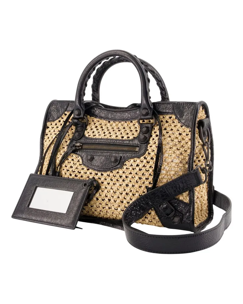 Balenciaga Women's Le City Bag S Leather Black Lambskin Handbags-purses Black