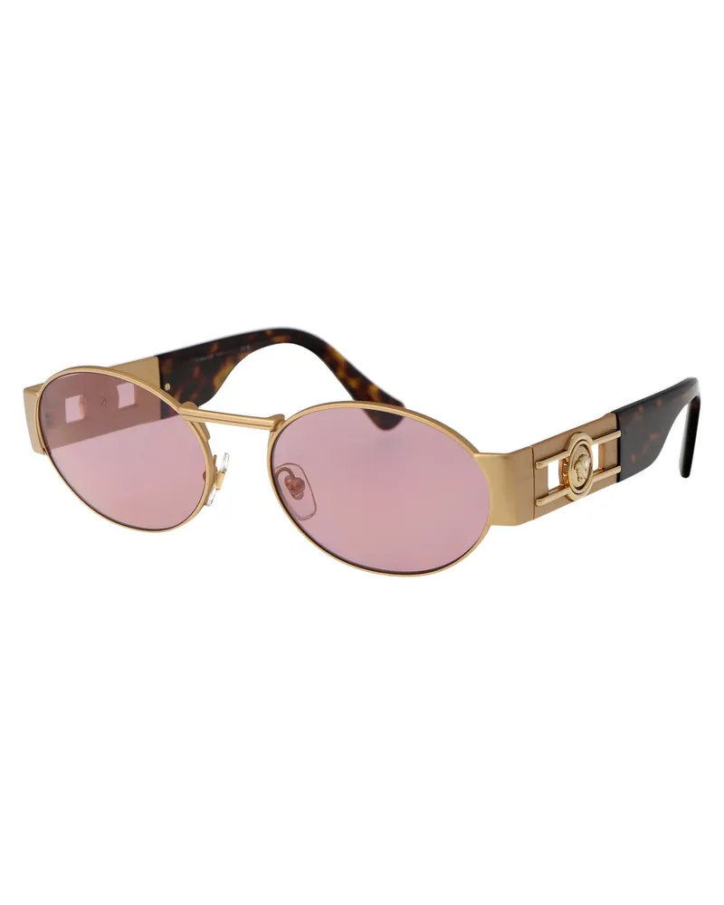 Versace Unisex Sunglasses 0ve2264 Matte Gold Metal Gold