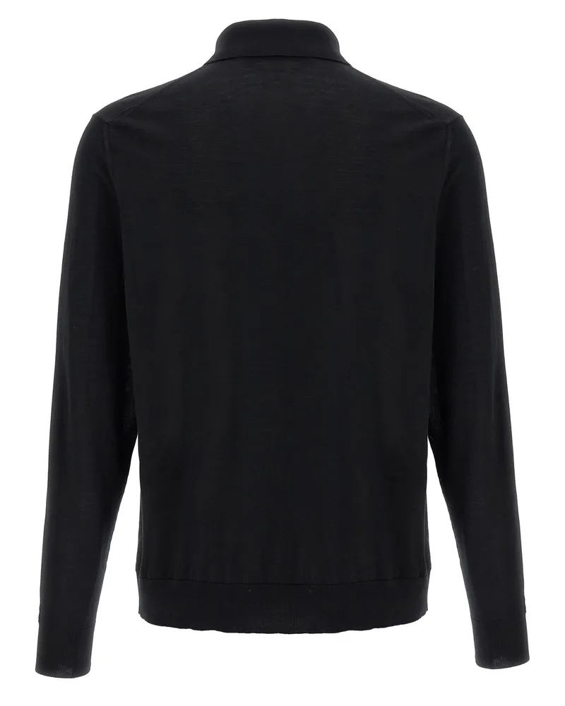 Kiton Ciro Polo Shirt — Black Black