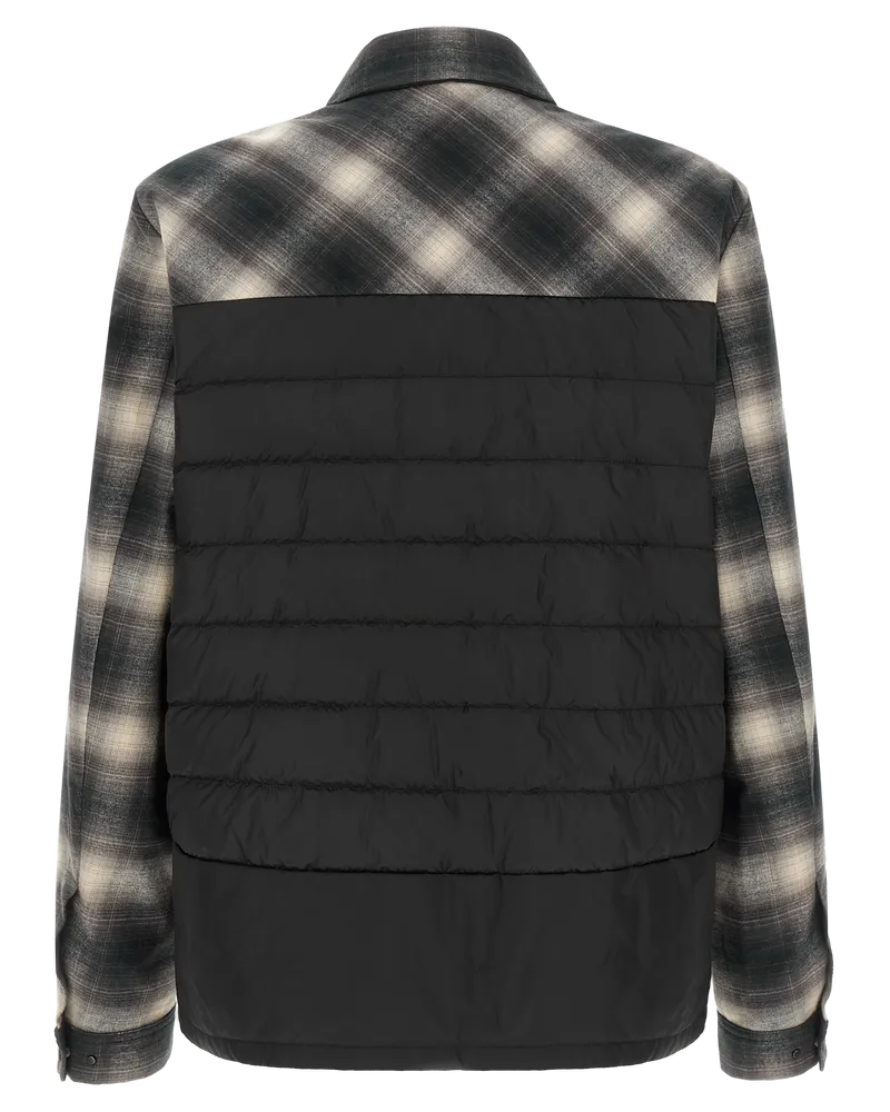 Moncler Men's Multicolor Cotton Shell Jacket Clothing Gray