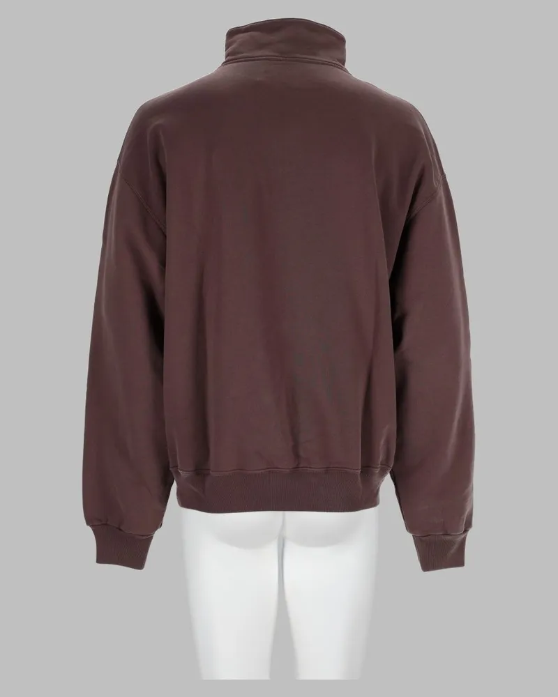 Jacquemus Logo Zip Sweatshirt — Brown Brown