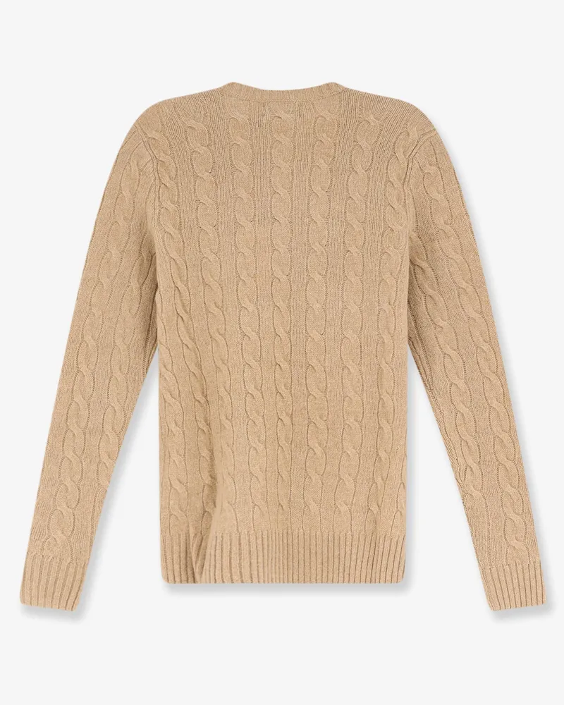 Ralph Lauren Women Sweater V-Neck Wool And Cashmere Beige Beige