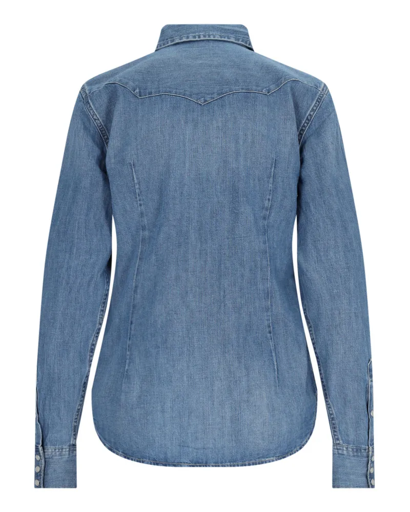 Ralph Lauren Women's Shirts Blue Cotton Blue