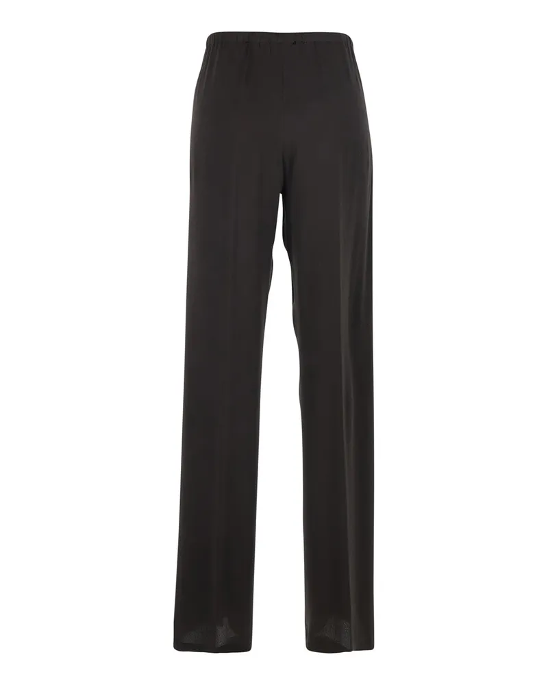 Semicouture Women's Trousers Silk-Blend Brown Acetate Brown