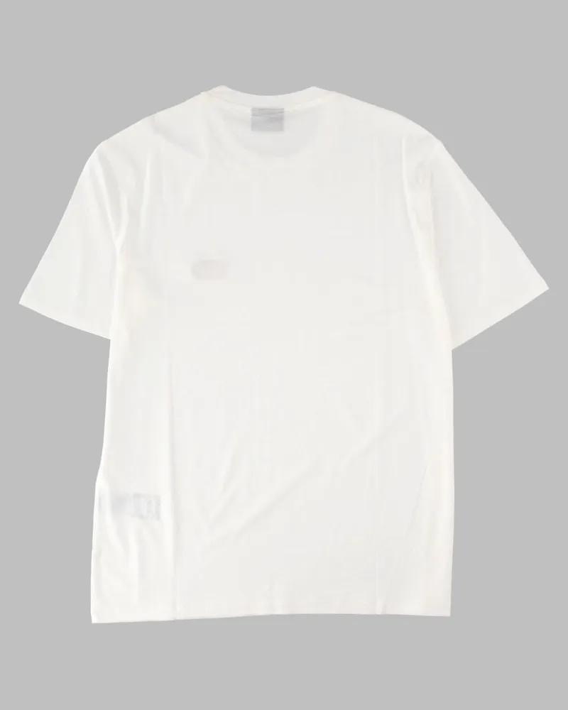 Emporio Armani Lyocell Blend Logo Embroidery T-Shirt — White White