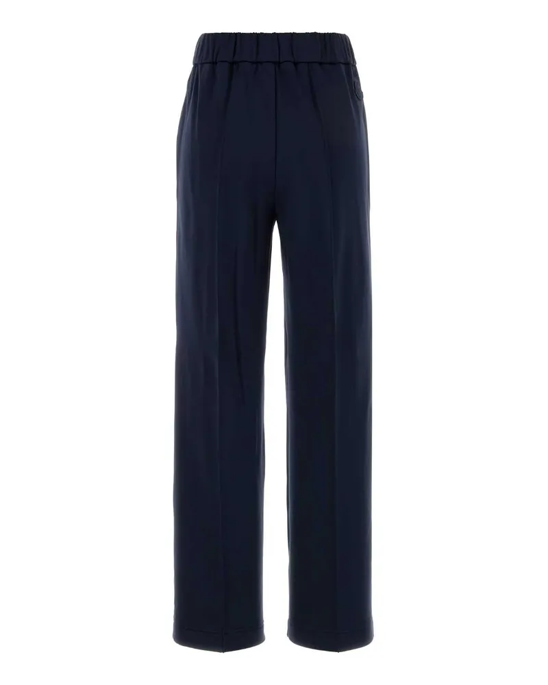 Moncler Women's Navy Blue Stretch Nylon Blend Pant 772 Pantaloni Trousers Navy