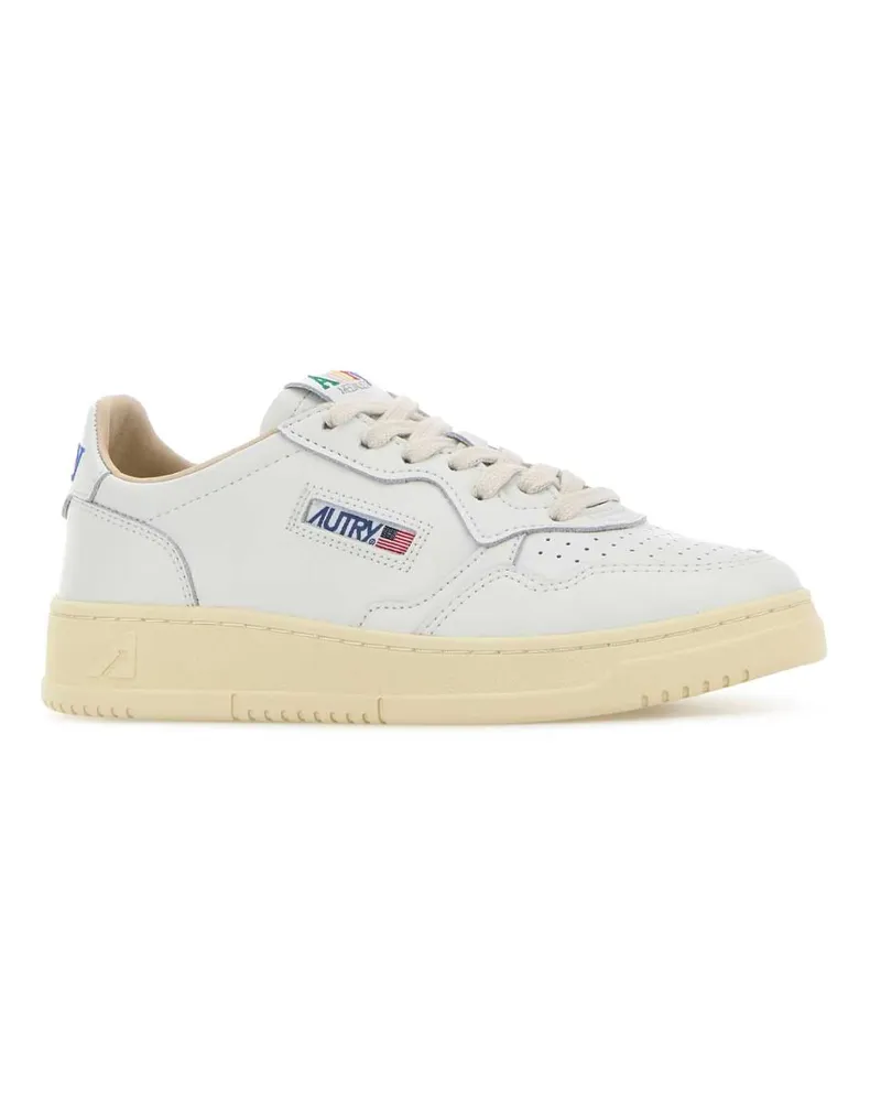 AUTRY Women's White Leather Medalist Sneakers Lealealogowhtwht White