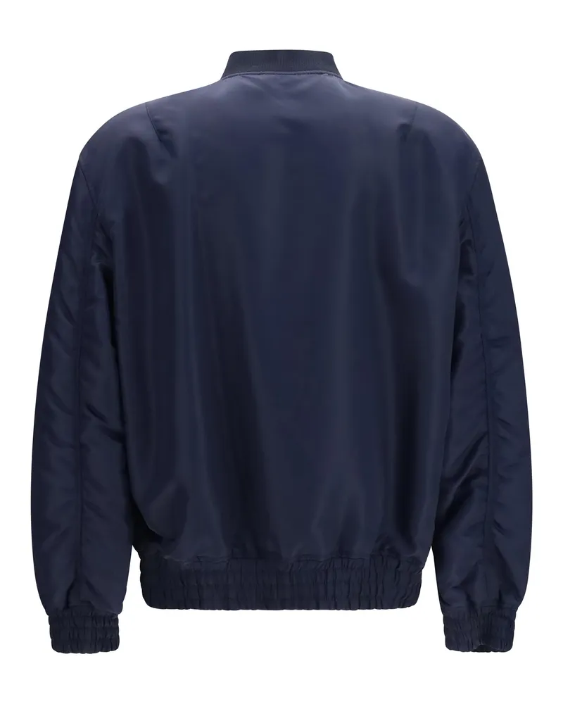 Valentino Garavani Men's Nylon Jacket With Ruffles Navy Peony Polyamide Navy