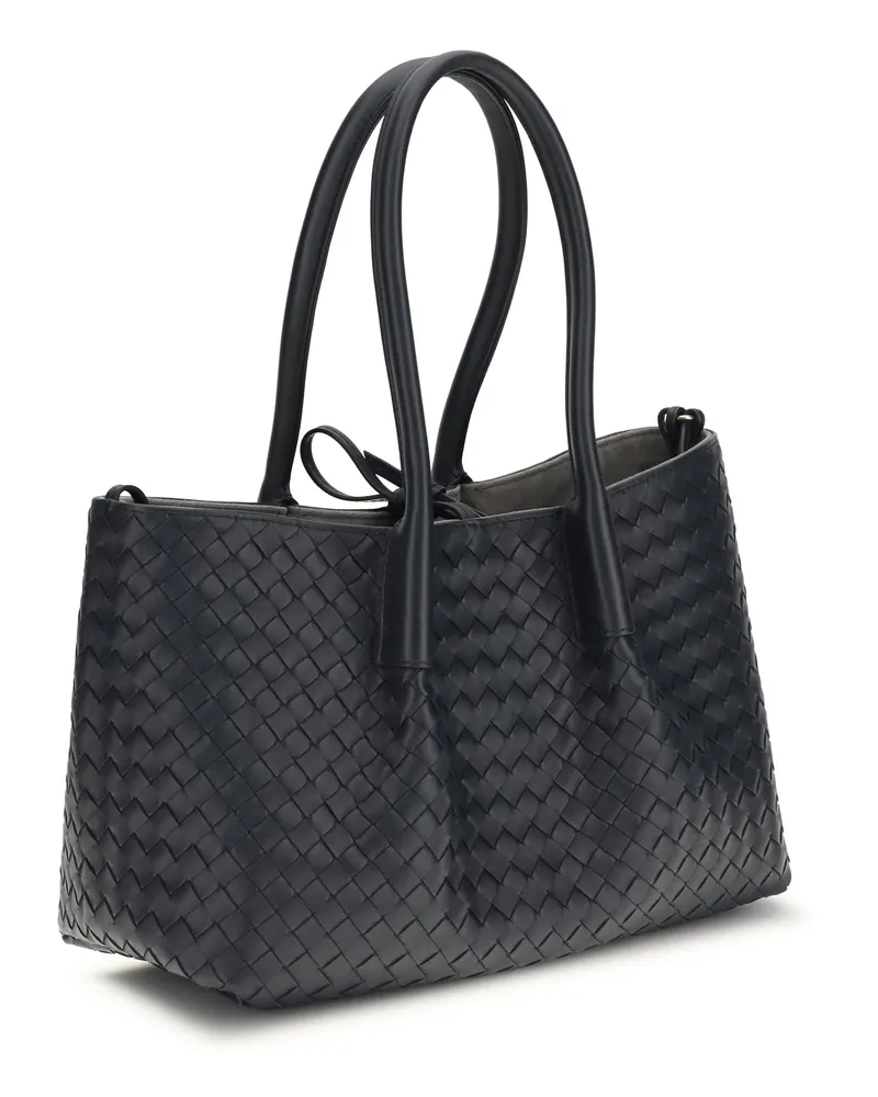 Bottega Veneta Women's Tote Bag Pinacoteca Midnight-Basalt Midnight-Basalt-M B Calf Leather Shoulder Midnight/basalt-m Black