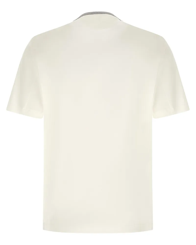 Brunello Cucinelli Men's White Cotton T-Shirt White