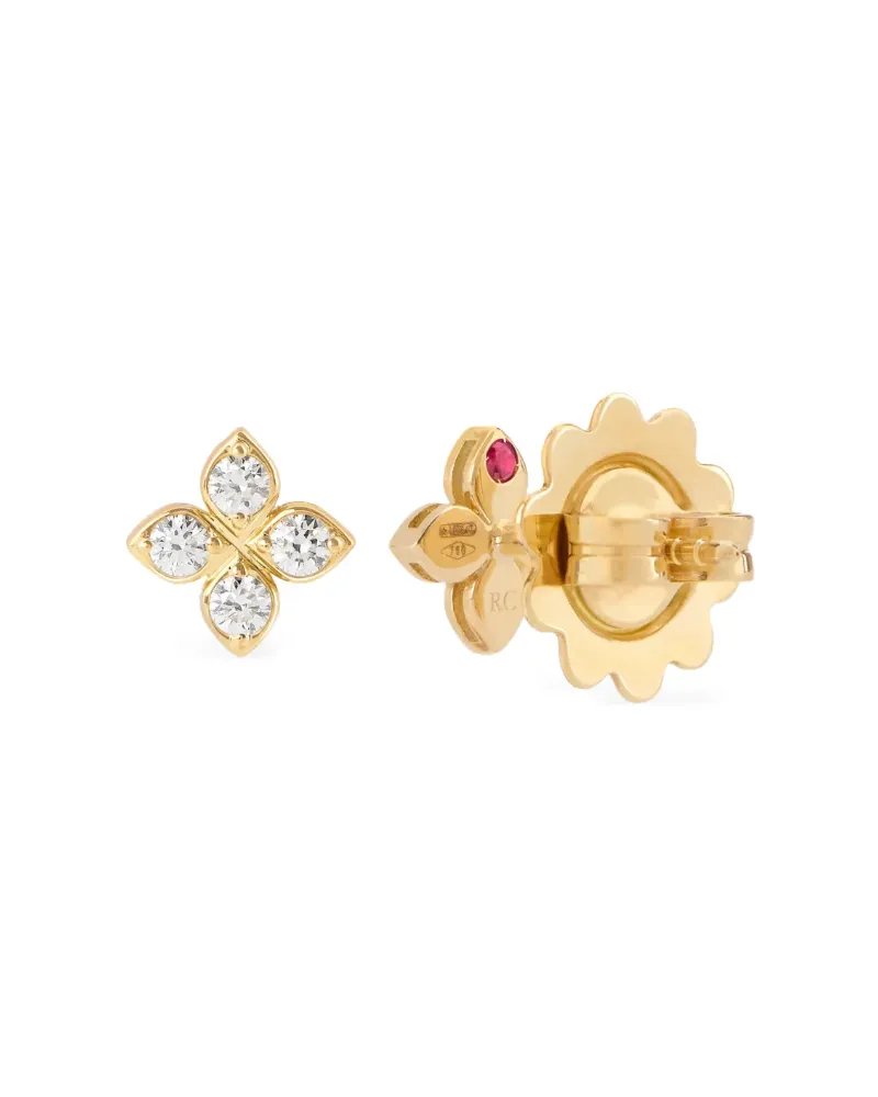 Roberto Coin Women's 18kt Yellow Gold Diamonds Earrings Ss26 W Gold