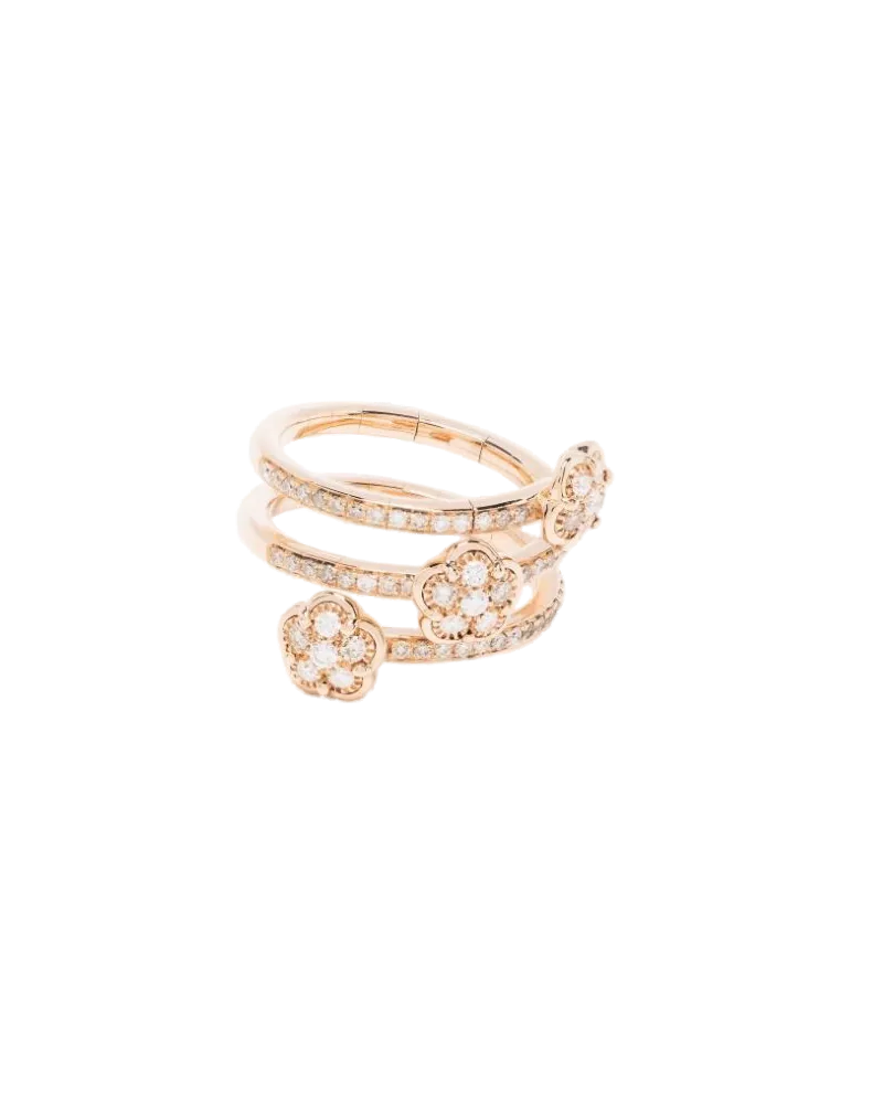 Pasquale Bruni Women's 18kt Rose Gold Figlia Dei Fiori Diamond Ring Continuty Rose