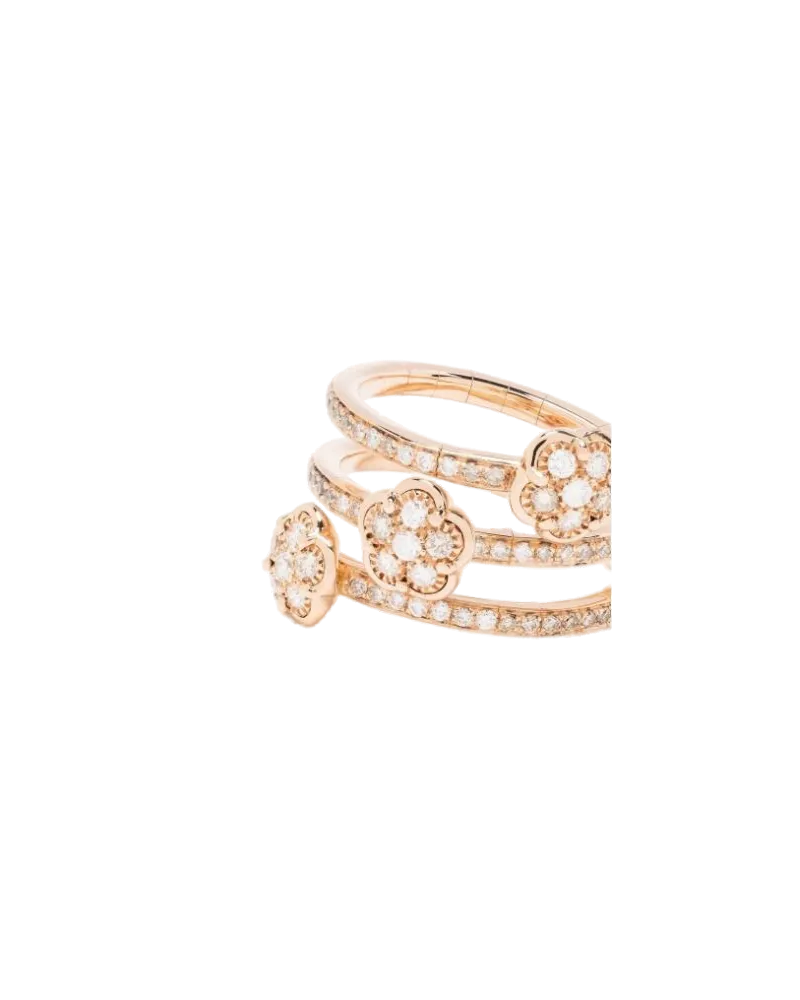 Pasquale Bruni Women's 18kt Rose Gold Figlia Dei Fiori Diamond Ring Continuty Rose