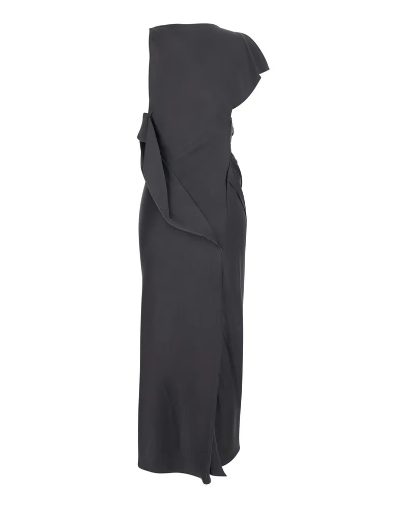 Victoria Beckham Women's Long Sleeveless Dress Brown Acetate Brown