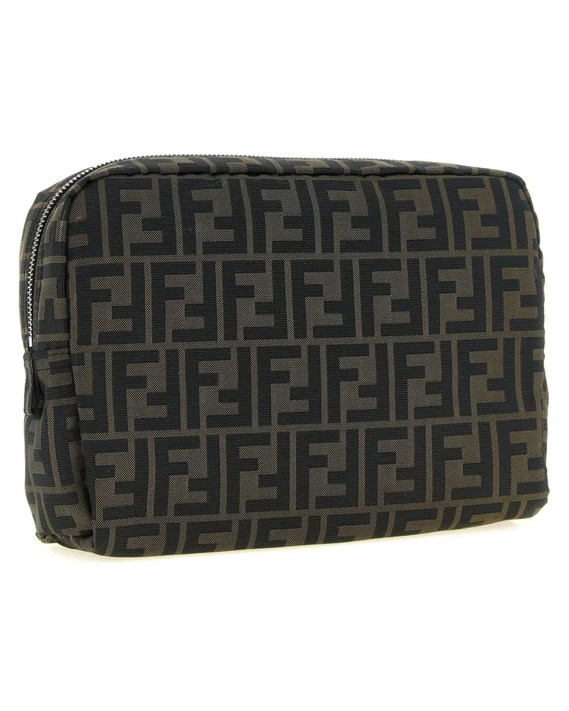 Fendi FF Light Jacquard Clutch — Brown Brown