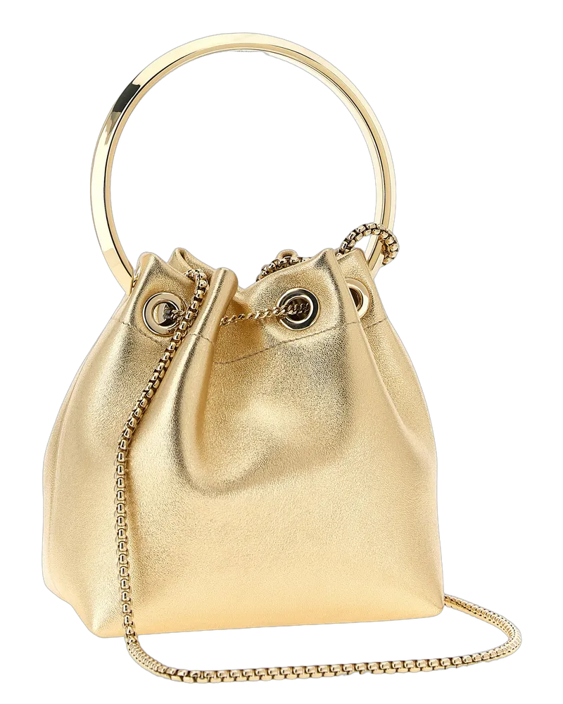 Jimmy Choo Women's Gold Lamb Leather Handbag Gold
